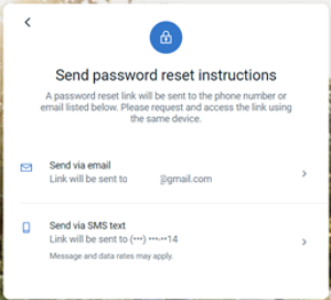Send Password reset instructions