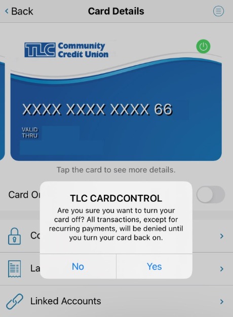 Verify turning card off
