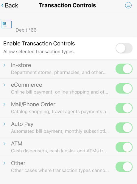 Transaction Controls