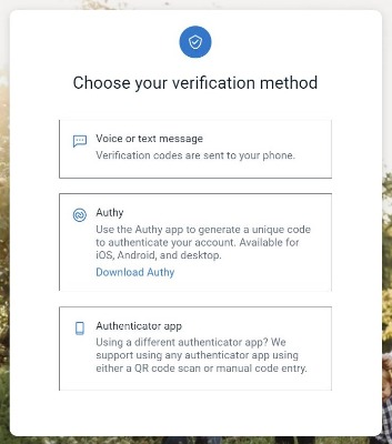 Verification Options Desktop