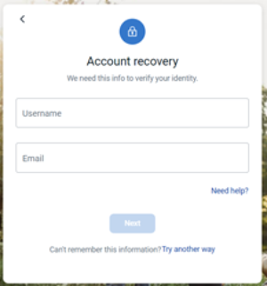 Account Recovery