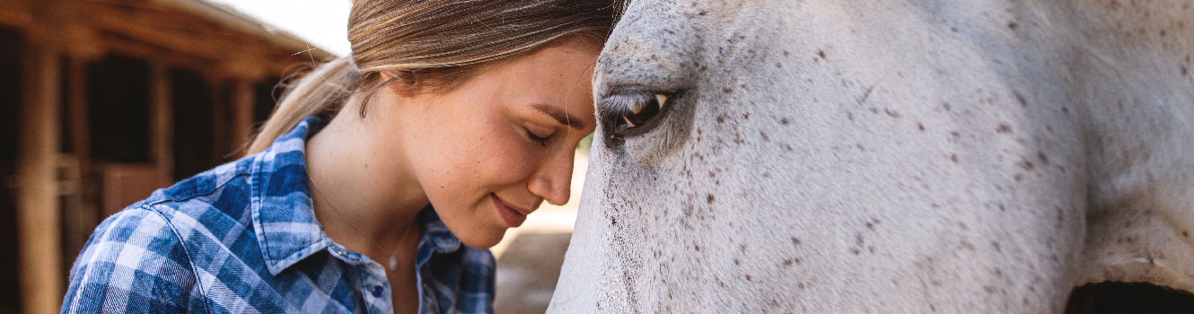 Horse and owner