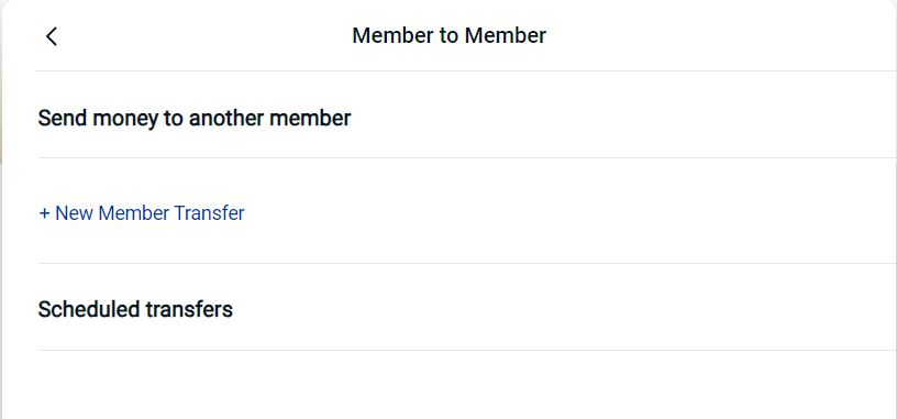 Adding a Member to member transfer