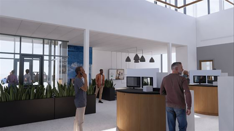 Dundee Office interior view from Member Services Office