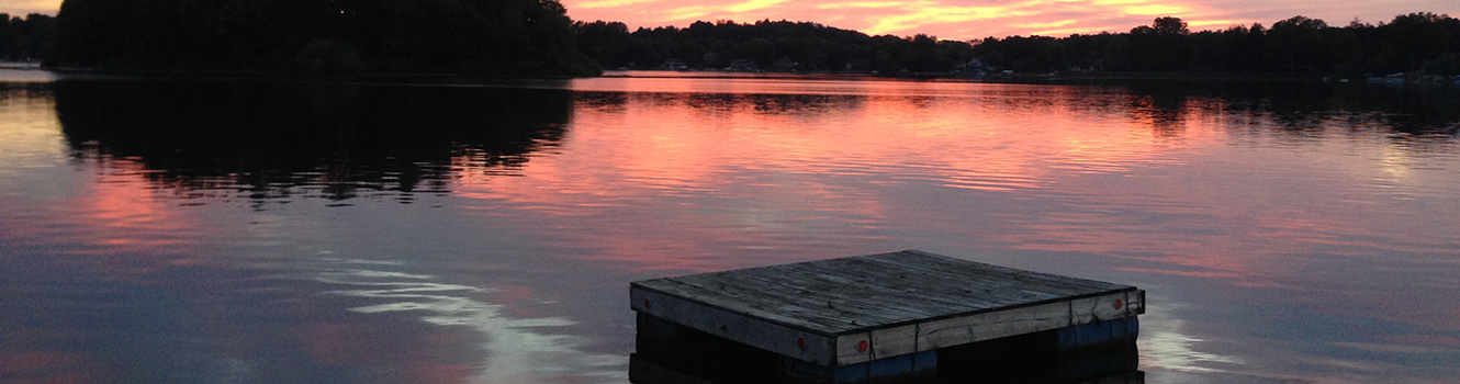 Evans Lake at Sunset Irish Hills Michigan