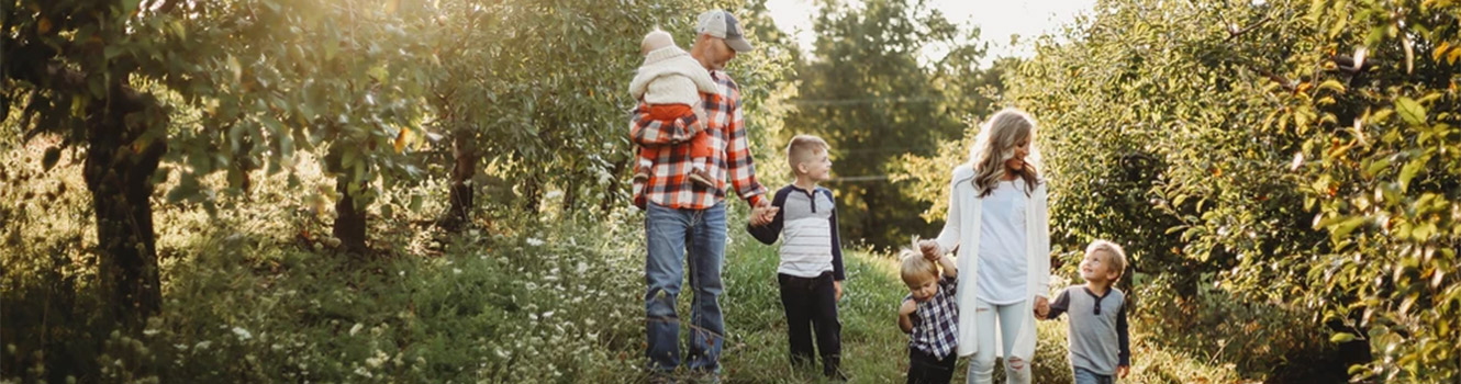 Family walking together