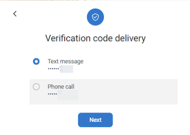 Verification code delivery options