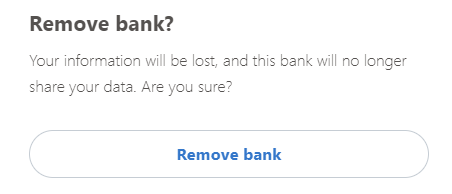 Remove Bank Confirmation in Insights