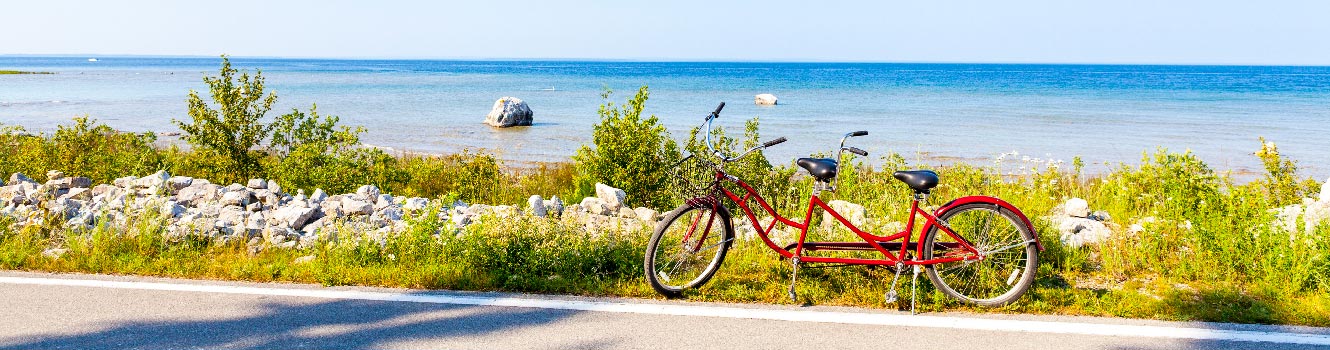 Tandem bike in Michigan