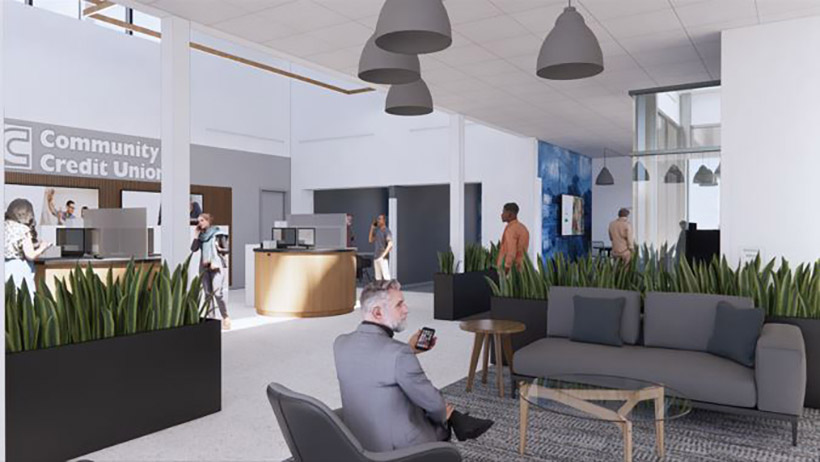 Dundee Office interior view from front entry