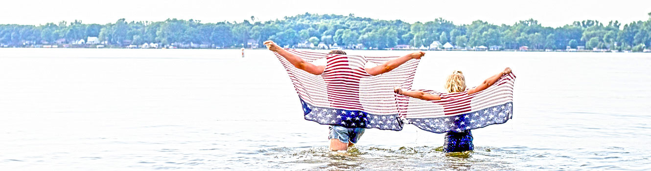 Lake fun in the water