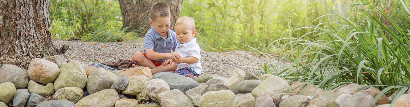 The boys at Hidden Lake Garden