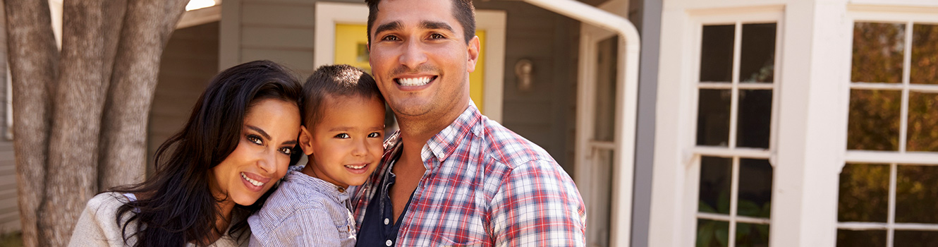 Hispanic family at home