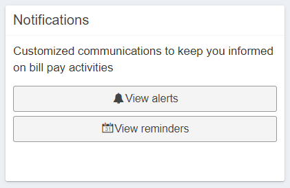 Notifications in Bill Pay
