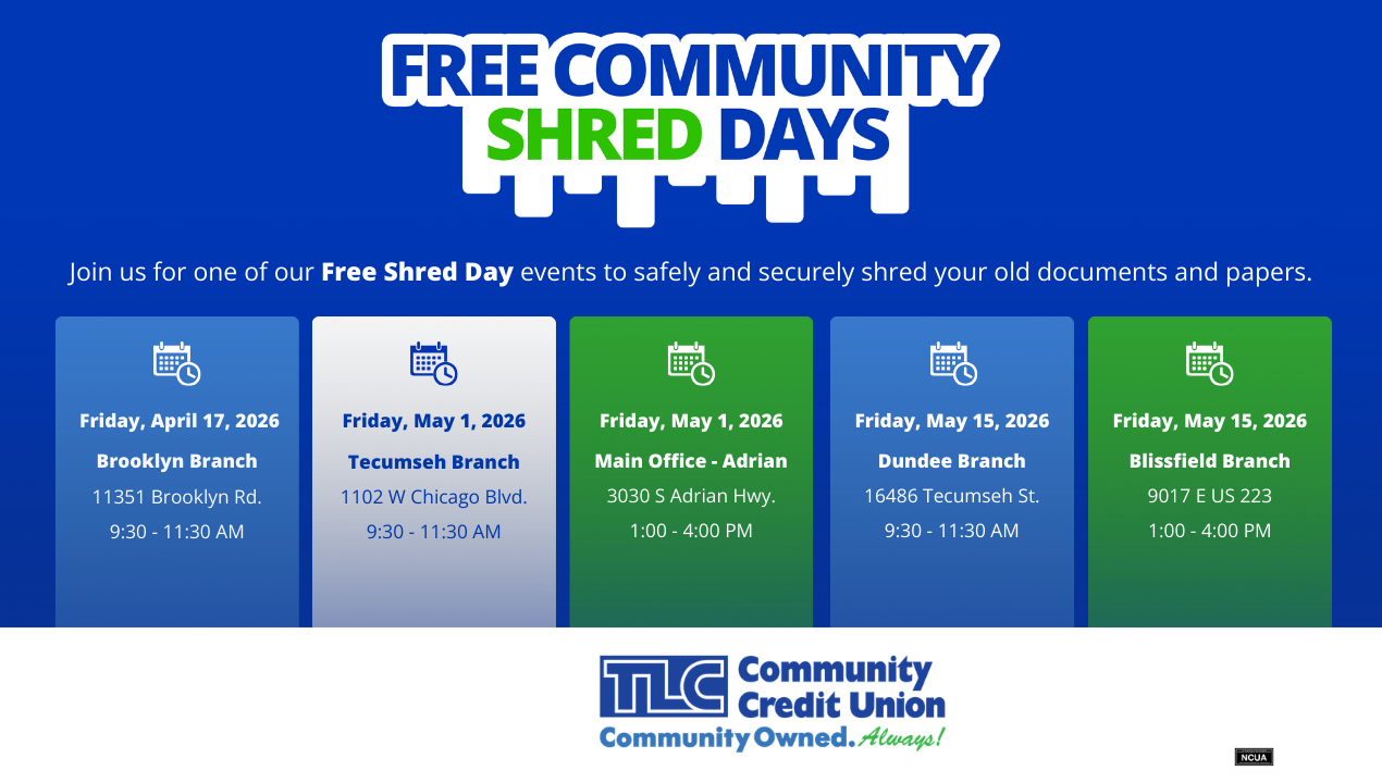 TLC Free Community Shred Days